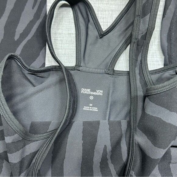 DVF for Target Racerback Active Jumpsuit Leotard Zebra Print Size M - Picture 6 of 9